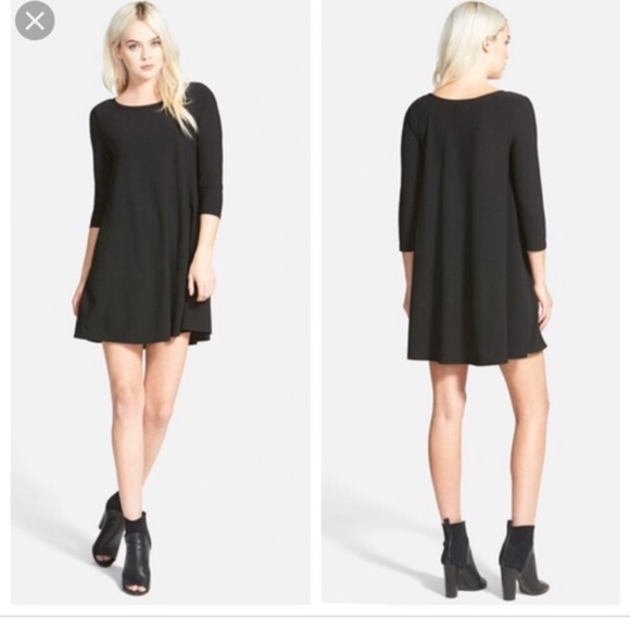 Leith | Crepe Black Trapeze Dress Size XS - Picture 8 of 8